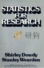 STATISTICS FOR RESEARCH   1982  PDF电子版封面  0471086029  SHIRLEY DOWDY 