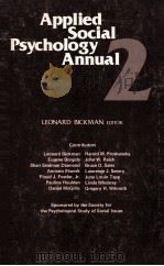 APPLIED SOCIAL PSYCHOLOGY ANNUAL 2   1981  PDF电子版封面  0803916434  LEONARD BICKMAN 