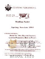 CUSTOM PUBLISHING ECON 326 PROFESSOR MCCLELLAND READINGS PACKET   1993  PDF电子版封面     