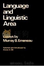 LANGUAGE AND LINGUISTIC AREA   1980  PDF电子版封面  0804710473   