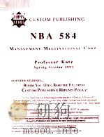 NBA 584 MANAGEMENT MULTINATIONAL CORP     PDF电子版封面     