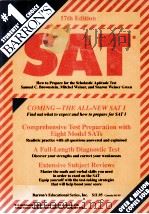 HOW TO PREPARE FOR THE SCHOLASTIC APTITUDE TEST SAT SEVENTEENTH EDITION   1991  PDF电子版封面  0812016335   
