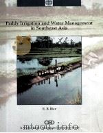 PADDY IRRIGATION AND WATER MANAGEMENT IN SOUTHEAST ASIA（1997 PDF版）