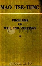 MAO TSE TUNG PROBLEMS OF WAR AND STRATEGY     PDF电子版封面     