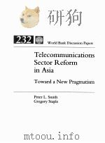 TELECOMMUNICATIONS SECTOR REFORM IN ASIA TOWARD A NEW PRAGMATISM（1994 PDF版）