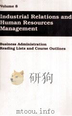 VOLUME 8 INDUSTRIAL RELATIONS AND HUMAN RESOURCES MANAGEMENT（1990 PDF版）
