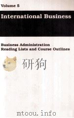 VOLUME 5 INTERNATIONAL BUSINESS   1990  PDF电子版封面  0880241179   