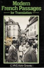 MODERN FRENCH PASSAGES FOR TRANSLATION   1984  PDF电子版封面  0631906703   