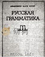 РУССКАЯ ГРАММАТИКА ТОМ I   1982  PDF电子版封面     