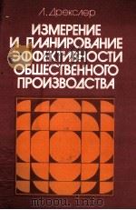 ИЗМЕРЕНИЕ И ПЛАНИРОВАНИЕ ЭФФЕКТИВНОСТИ ОБЩЕСТВЕННОГО   1984  PDF电子版封面    Л.ДРЕКСЛЕР 