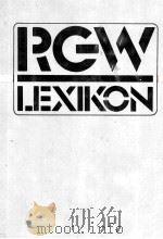 RGW   1981  PDF电子版封面    LEXIKON 