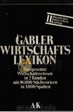 GABLER WIRTSCHAFTS LEXIKON 11.，NEUBEARBEITETE AUFLAGE A-K（1983 PDF版）