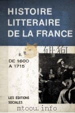 MANUEL D‘HISTOIRE LITTéRAIRE DE LA FRANCE II DE 1600 A 1715   1966  PDF电子版封面     