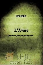 L‘AVARE   1971  PDF电子版封面    MOLIèRE 