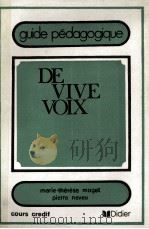 DE VIVE VOLX   1972  PDF电子版封面     