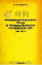 ПРОИЗВОДИТЕЛЬНОСТЬ ТРУДА В ПРОМЫШЛЕННОСТИ ГРУЗИНСКОЙ ССР   1985  PDF电子版封面    В.В. МИШИНА 