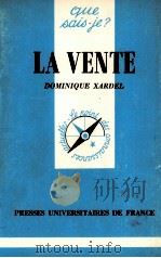 LA VENTE   1984  PDF电子版封面    DOMINIQUE XADEL 