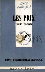 LES PRIIX   1958  PDF电子版封面    LOUIS FRANCK 