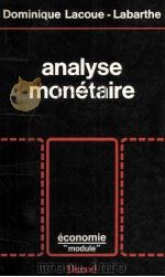 ANALYSE MONéTAIRE   1985  PDF电子版封面     