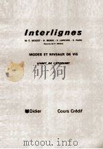 INTERLIGENS MODER ET NIVEAUX DE VIE   1976  PDF电子版封面     