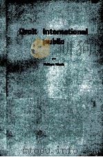 DROIT INTERNATIONAL POUBLIC   1979  PDF电子版封面     