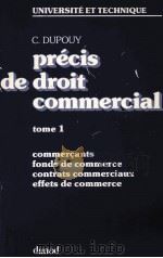 PRéCIS DE DROIT COMMERCIAL TOME 1（ PDF版）