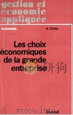 LES CHOIX éCONOMIQUES DE LA GRANDE ENTREPRISE   1970  PDF电子版封面    A.COTTA 