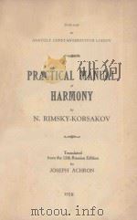 Practical manual of Harmony   1938  PDF电子版封面     