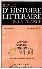 Revue d'Histoire Littéraire de la France   1979  PDF电子版封面     