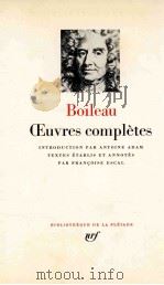 Oeuvres complètes   1966  PDF电子版封面    Boileau 