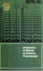 1978-80 Graduate Programs University of Illinois At Urbana-Champaign     PDF电子版封面     