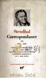 Correspondance : III 1835-1842   1968  PDF电子版封面    Stendhal 