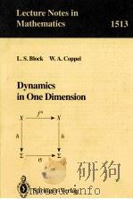 Lecture Notes in Mathematics 1513:Dynamics in One Dimension（1992 PDF版）