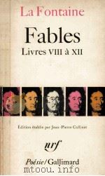 Fables : Livres VIII à XII   1974  PDF电子版封面     
