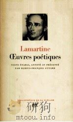 Oeuvres poétiques   1963  PDF电子版封面    Lamartine 