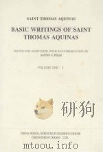 SAINT THOMAS AQUINAS BASIC WRITINGS OF SAINT THOMAS AQUINAS VOLUME ONE-1（1999 PDF版）