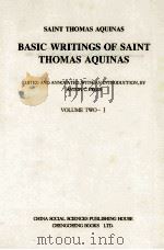 SAINT THOMAS AQUINAS BASIC WRITINGS OF SAINT THOMAS AUUINAS（ PDF版）
