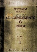 GOVERNMENT REPORTS ANNNOUNCEMENTS INDEX   1989  PDF电子版封面     