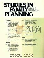 STUDIES IN FAMILY PLANNING VOLUME 25 NUMBER 5 SEPT/OCT 1994（ PDF版）