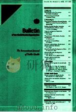 BULLETIN OF THE WORLD HEALTH ORGANIZATION     PDF电子版封面     
