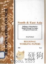 SOUTH & EAST ASIA REGIONAL WORKING PAPERS   1995  PDF电子版封面     