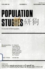 POPULATION STUDIES A JOURNAL OF DEMOGRAPHY   1996  PDF电子版封面    E.GREBENIK 