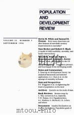 POPULATION AND DEVELOPMENT REVIEW VOLUME 22 UNUBER 3 SEPTEMBER 1996   1996  PDF电子版封面     