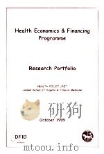 HEALTH ECONOMICS & FINANCING PROGRAMME   1999  PDF电子版封面     