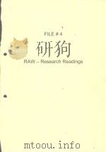RAW-RESEARCH READINGS     PDF电子版封面     