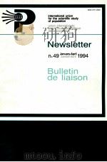 NEWSLETTER BULLETIN DE LIAISON N°49 JANUARY-APRIL 1994     PDF电子版封面     