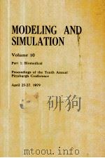 MODELING AND SIMULATION  VOLUME 10 PART 1   1979  PDF电子版封面     