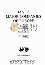 JANE'S MAJOR COMPANIES OF EUROPE   1973  PDF电子版封面     
