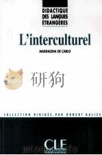 L'interculturel   1998  PDF电子版封面    MADDALENA DE CARLO 