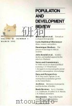 POPULATION AND DEVELOPMENT REVIEW VOLUME 18 NUMBER 1 MARCH 1992（ PDF版）